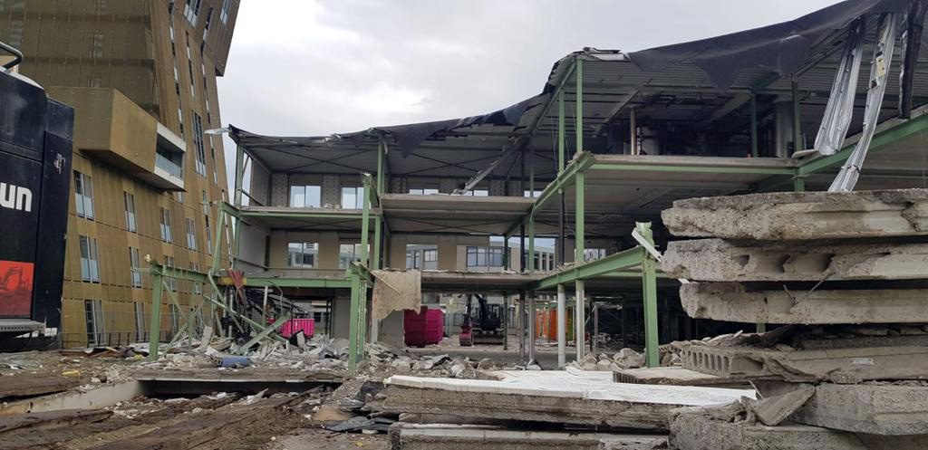 Hein Heun Sloopwerken B.V. - Demontage Hanzehogeschool Groningen