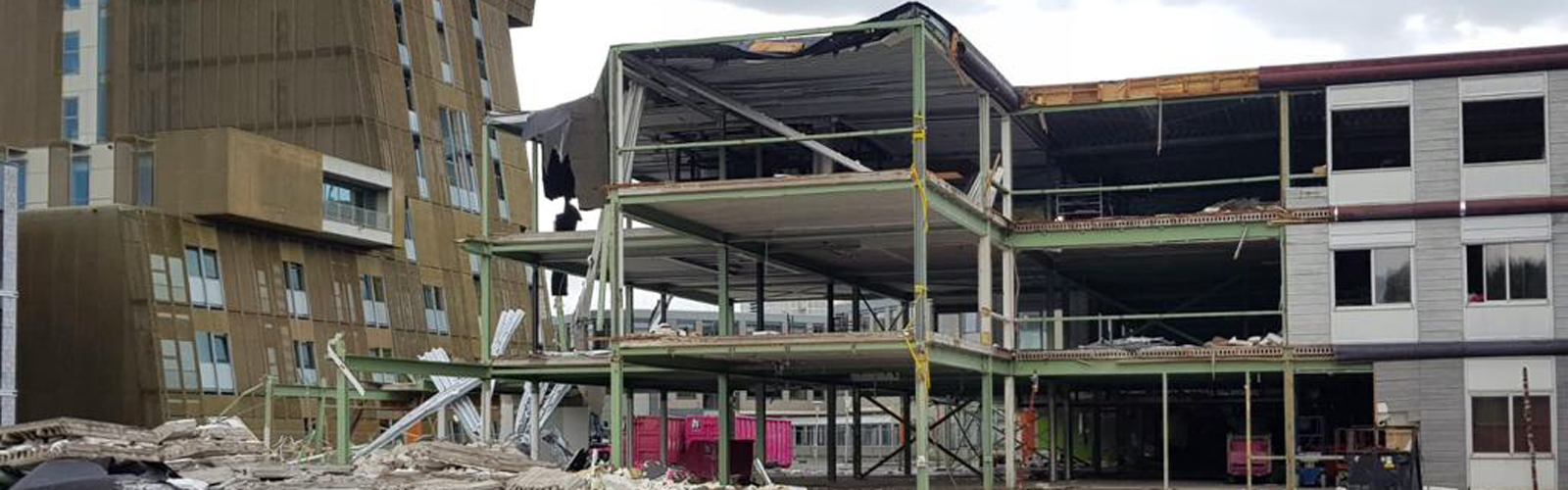 Hein Heun Sloopwerken B.V. - Demontage Hanzehogeschool Groningen